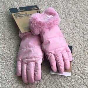 The North Face Kids' Pink Mittens, small, NWT